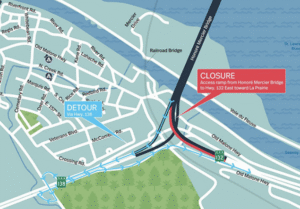 Mercier Bridge Detour