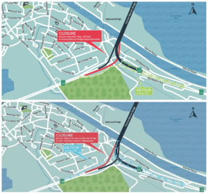 Overnight ramp and lane closures