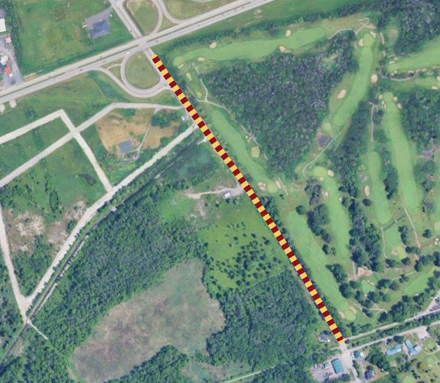 Tree trimming work Route 207