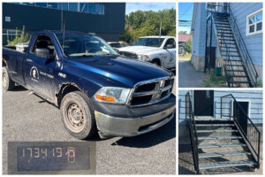 Used truck and steel staircases for sale