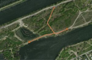 2025-09-12-PSA-Weekend closure of Tekakwitha Island bike path MAP