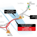 Montreal bound Mercier Bridge closed this weekend