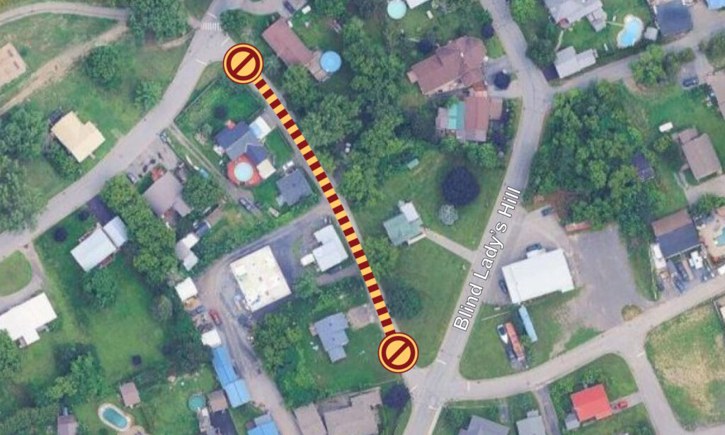 Temporary road closure in Blind Lady’s Hill area