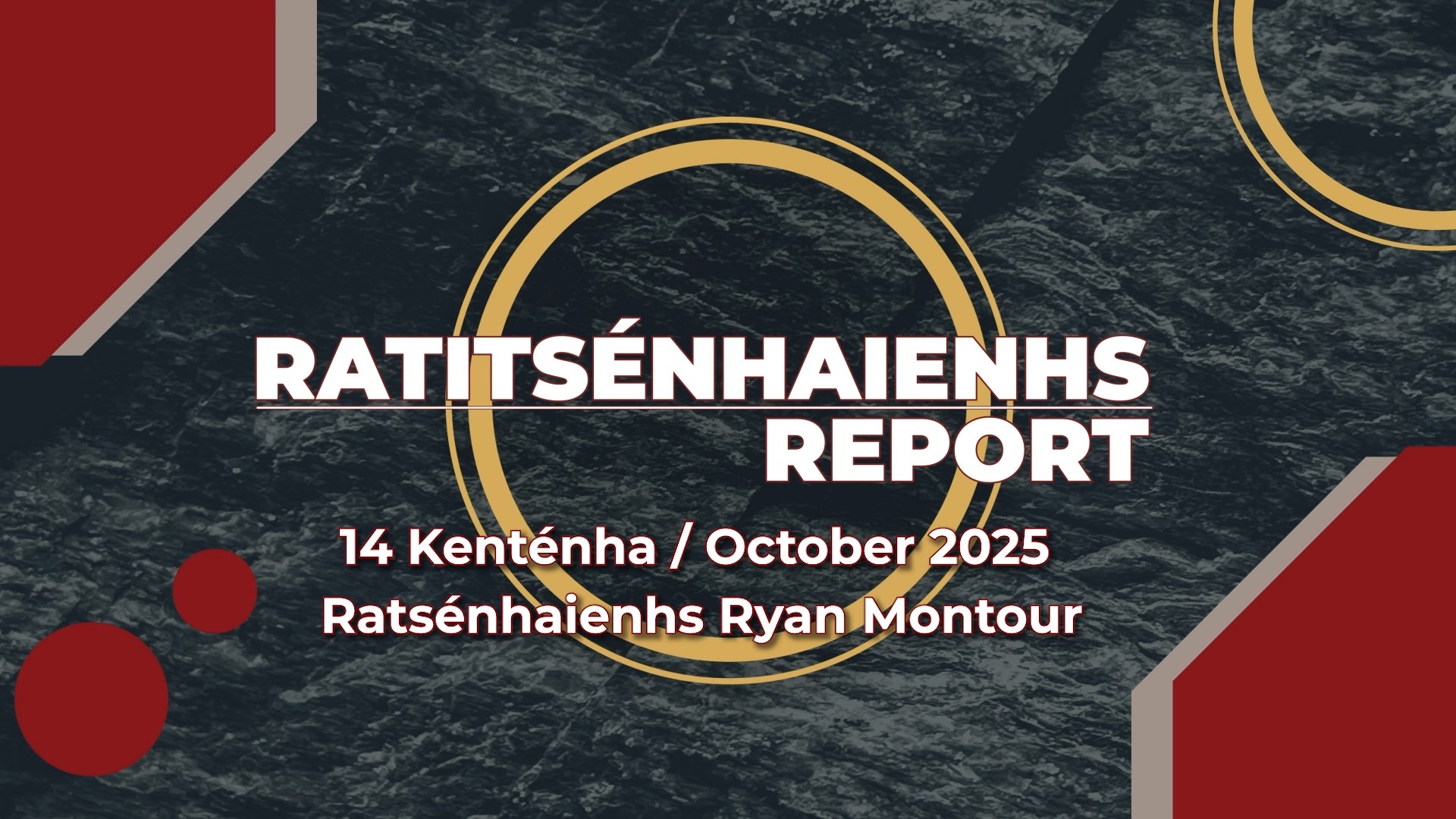 Ratitsénhaienhs Report: Ryan Montour