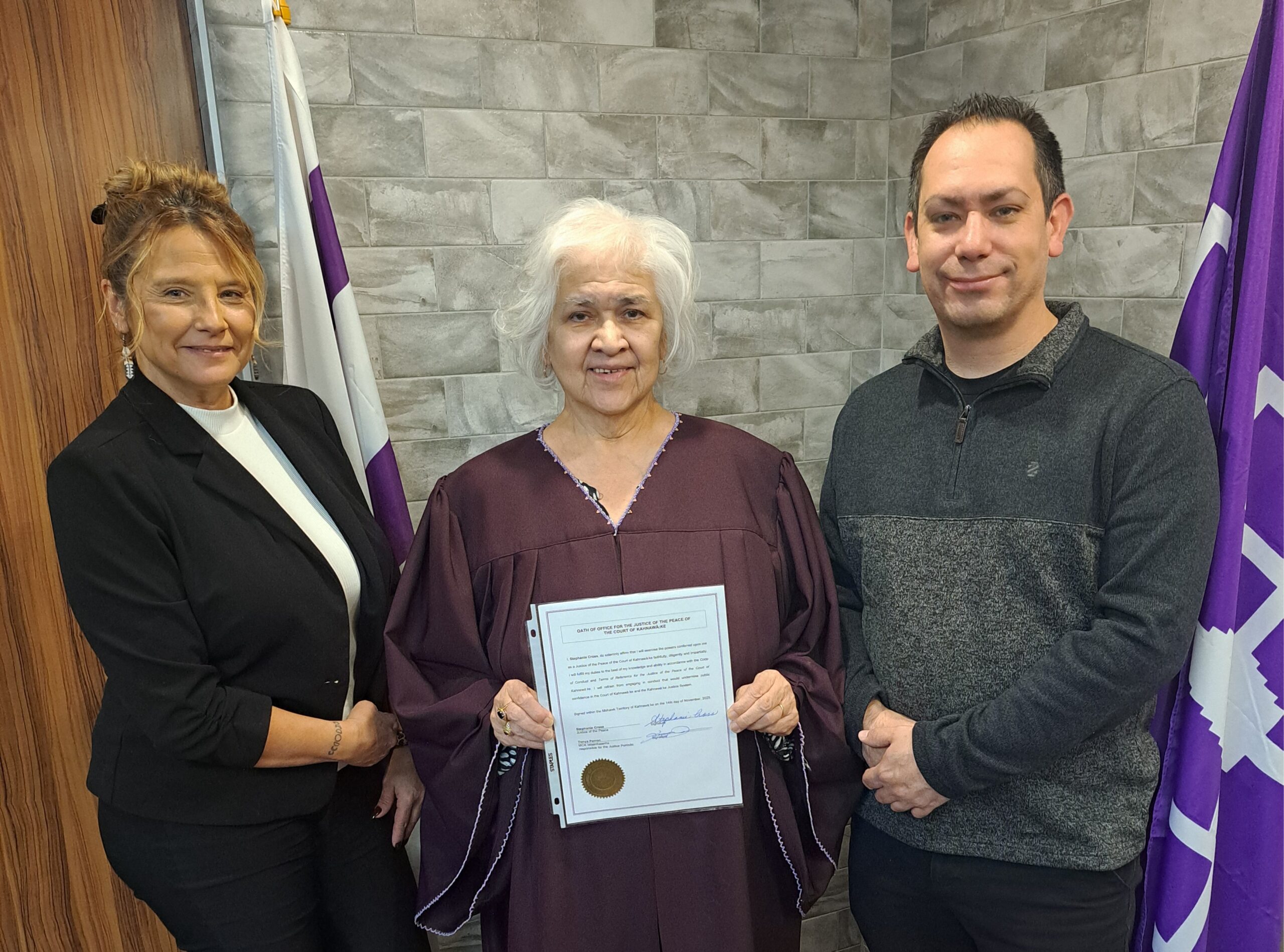 Historic signing of Oath of Office for Justice of the Peace