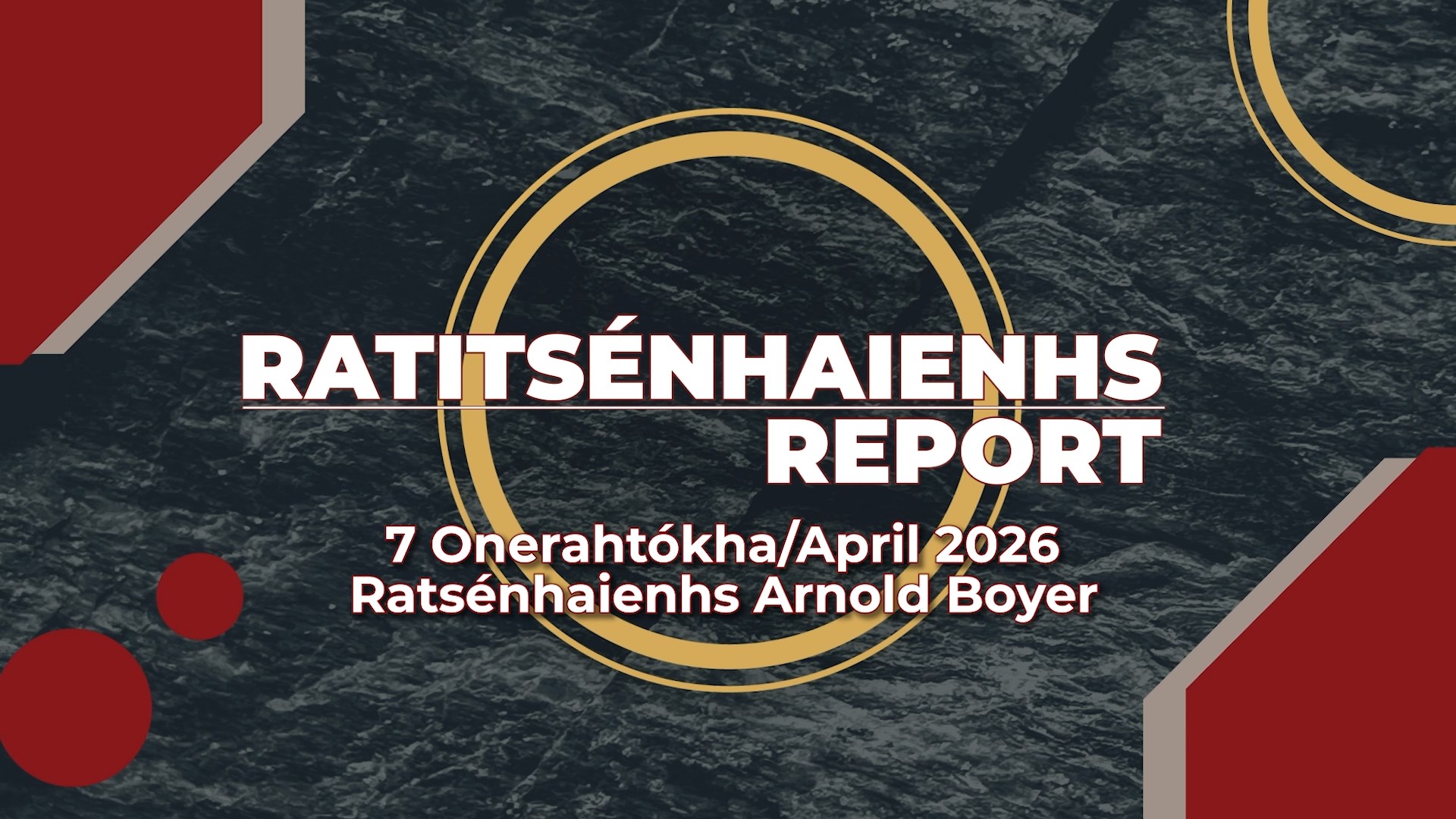 Ratitsénhaienhs Report: Arnold Boyer