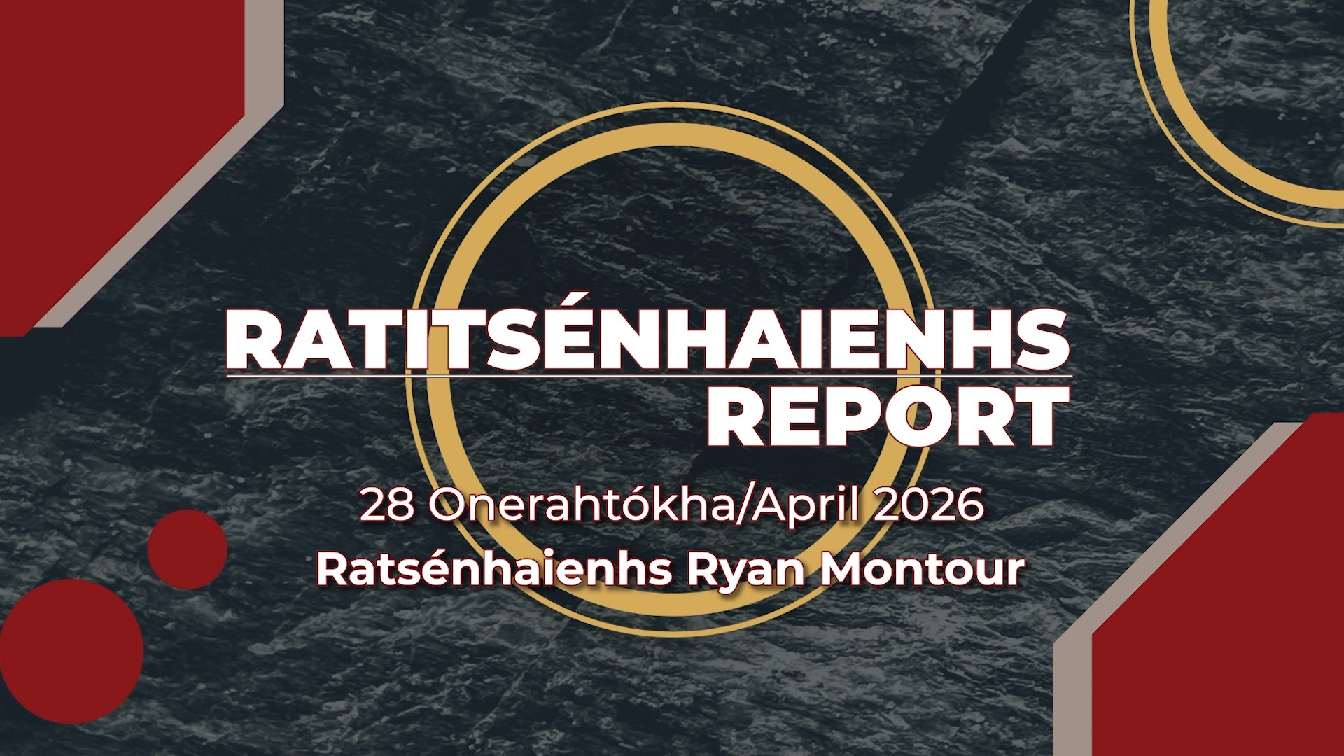 Ratitsénhaienhs Report: Ryan Montour