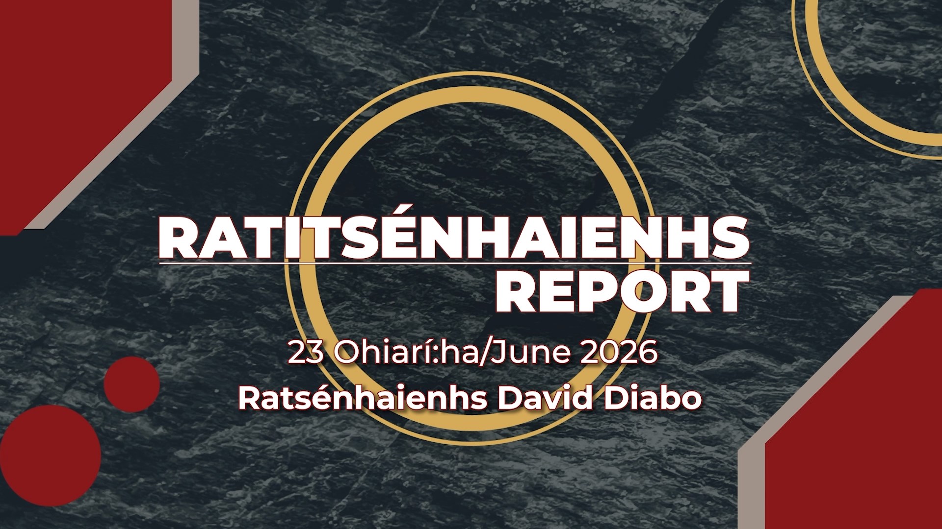 Ratsénhaienhs Report: David Diabo