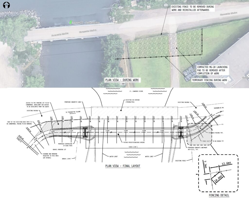 Pedestrian bridge to Kateri Tekakwitha Island enters next phase
