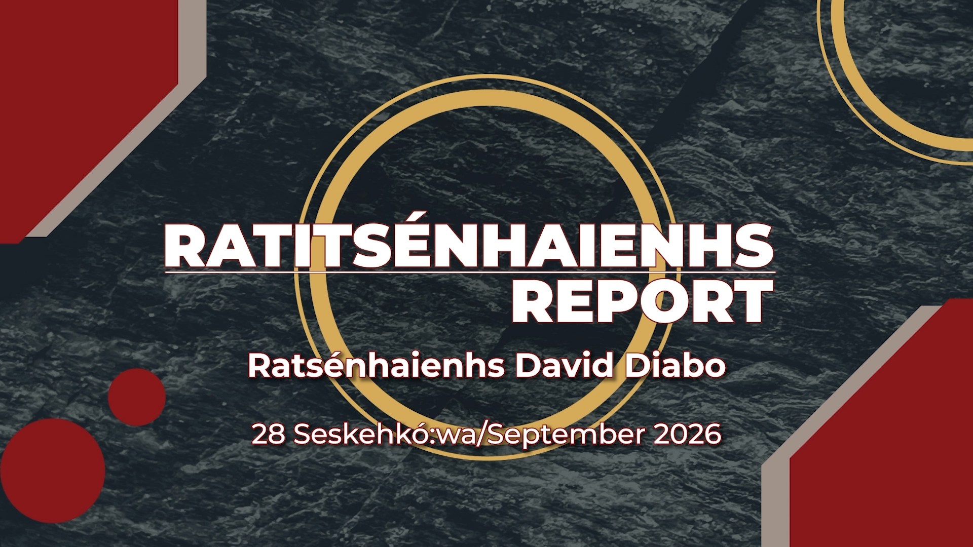 Ratitsénhaienhs Report: David Diabo